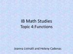 IB Math Studies Topic 4:Functions