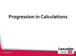 Progression in Calculations