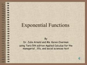 Section 5.1: Exponential Functions