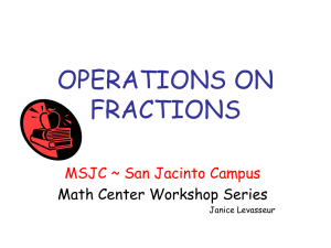 7 OPS ON FRACTIONS