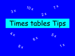 Times tables Tips