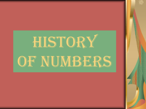 History of Numbers PPT