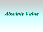 Absolute Value Powerpoint