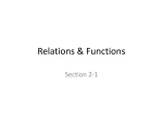 Relations & Functions - Paramus Public Schools