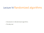 Lecture 15 Randomized algorithms