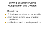 3-1 Solving Equations Using Addition and Subtraction