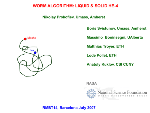 N. Prokofiev "Worm Algorithm for Many