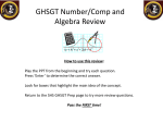 GHSGT Mathematics Review - Mr. White's
