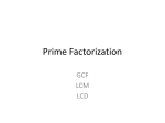 Prime Factoriazation
