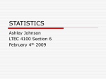 STATISTICS - University of North Texas