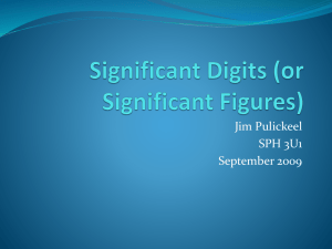 Significant Digits (or Significant Figures)