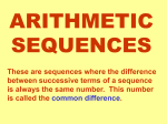 Arithmetic Sequences . ppt