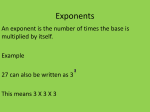 Exponents - Sage Middle School