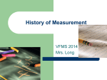 History of Measurement - Tredyffrin/Easttown School District