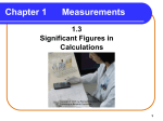 Chapter 1 Measurements - Department of Chemistry