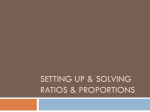 Setting up & Solving Ratios & Proportions