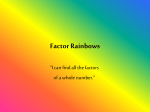 Factor Rainbows - Nash Elementary