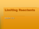 Limiting Reactants - Brookwood High School