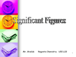 Significant Figures