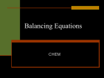 Balancing Equations