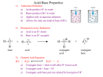 Acid-Base Properties