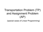 Transportation Problem (TP) and Assignment Problem (AP)