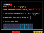 Solving Quadratics by Graphing