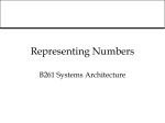 Representing Numbers - UCL Computer Science