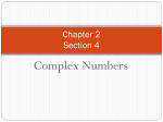2.4 complex numbers