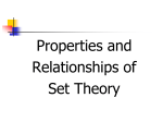 Properties and Relationships of Set Theory PowerPoint