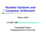 Number systems and computer arithmetic