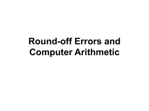 Roundoff Errors and Computer Arithmetic