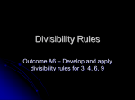 Divisibility Rules - HRSBSTAFF Home Page