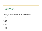 Percents, Fractions, & Decimals