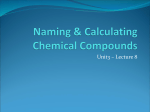 Calculating & Naming Compounds