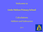 Addition – Mid stages - Little Melton Primary School