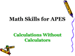 APES Math PPT
