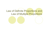 Laws of Definite Proportions, Multiple