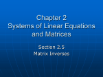 Chapter 2 Systems of Linear Equations and Matrices