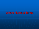 Whole Number Bingo