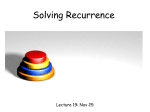 solving recurrence