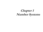 Chapter 1 1 Number Systems