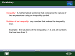 3.1 - Inequalities and Their Graphs