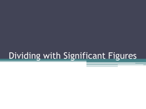 Dividing with Significant Figures