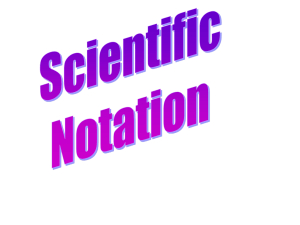 Write the following numbers in scientific notation.