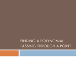 Finding a Polynomial passing through a point