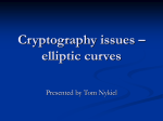 Cryptography issues – elliptic curves