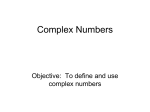 Complex Numbers - Souderton Math