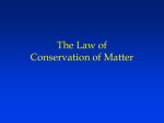 Law of Conservation of Matter power point