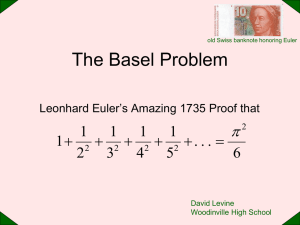 The Basel Problem - David Louis Levine
